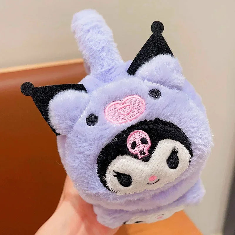 Kuromi Cinnamoroll Melody Plush Earmuffs Girls New Anime Ear Cover for Winter Kids Outdoors Warm Ear Muffs Children Xmas Gift