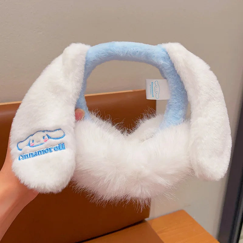 Kuromi Cinnamoroll Melody Plush Earmuffs Girls New Anime Ear Cover for Winter Kids Outdoors Warm Ear Muffs Children Xmas Gift