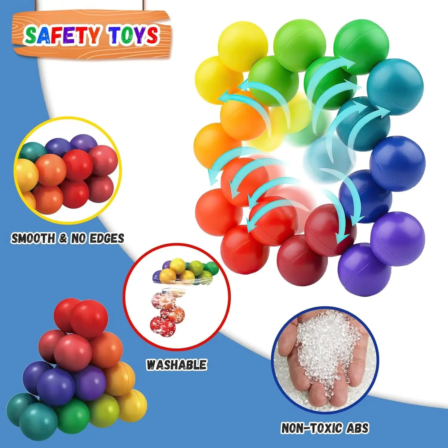 Cool Sensory Toys Rainbow Ball Gadgets Toy,Stress Relief Inseparable Fidget Toys for Adults, ADHD, Desk Toys,kids Christmas gift