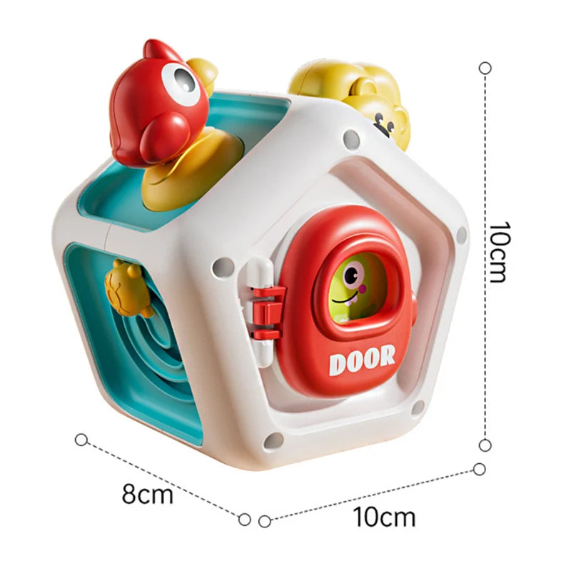 Montessori Sensory Toys Baby Busy Cube Activity Travel Toy Educational Learning Fidget Toys for Fine Motor Skills Children Gift