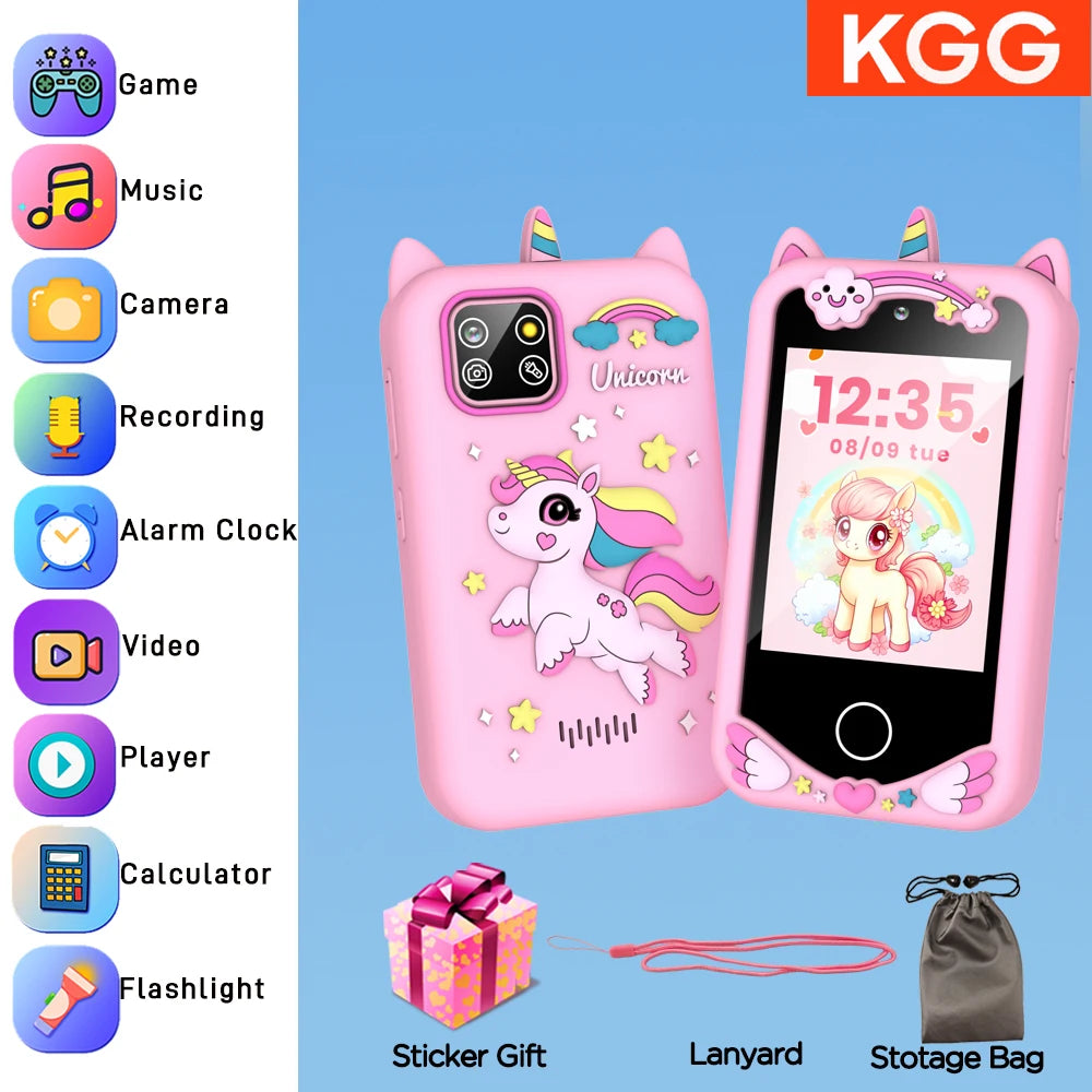 8GBKids Smart Phone Video Music Player 20 Stories Toy Phone Dual Camera 28 Games Learning Educational Toys Children Gifts