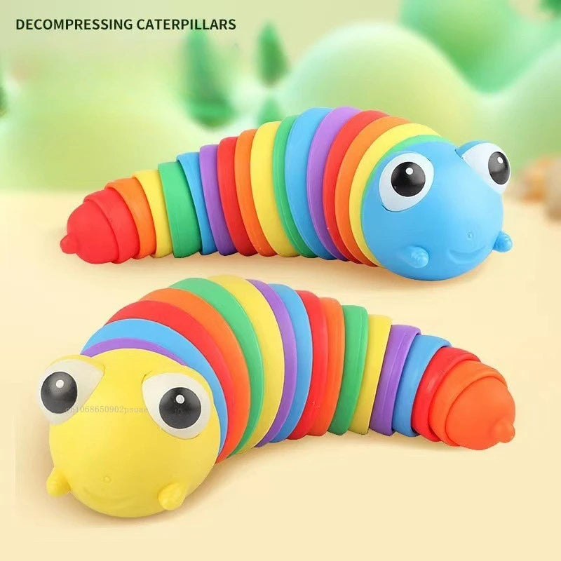 Baby Toy Twisted Caterpillar Infants and Toddlers Colorful Stress Relieving Toys Early Educational Toys Newborn Gift Squishy 1pc