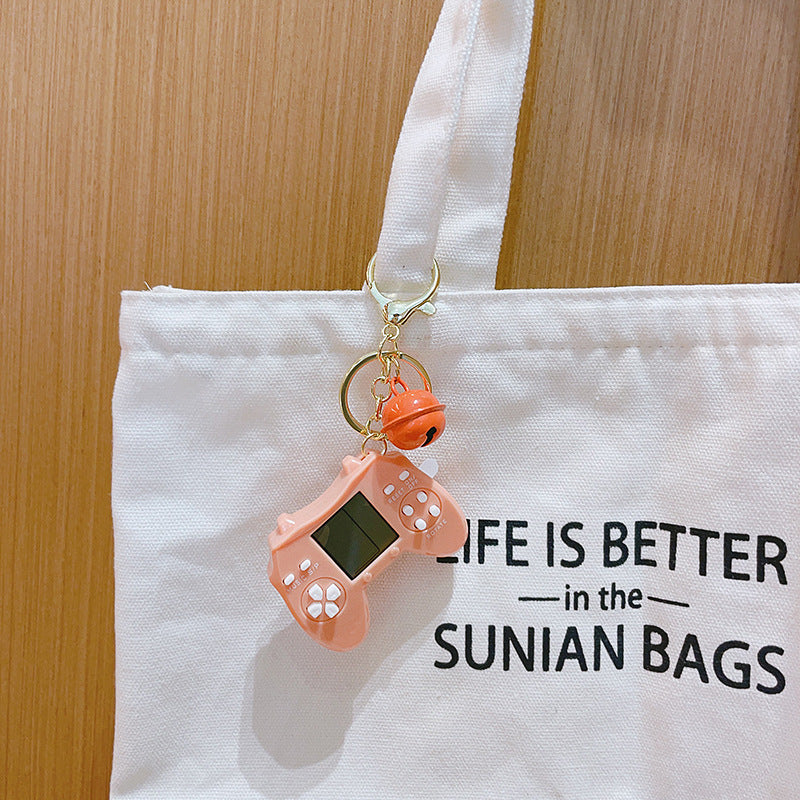 Mini Russian Building Blocks Game, Console Handheld Minicomputer Keychain Nostalgic Creative Puzzle, Old-Fashioned Toy Pendant