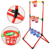 2 in 1 Sandbag Throwing Game Kit Interactive Portable Carnival Games Combo Set Bean Bags Balls Carrying Case Outdoor Games
