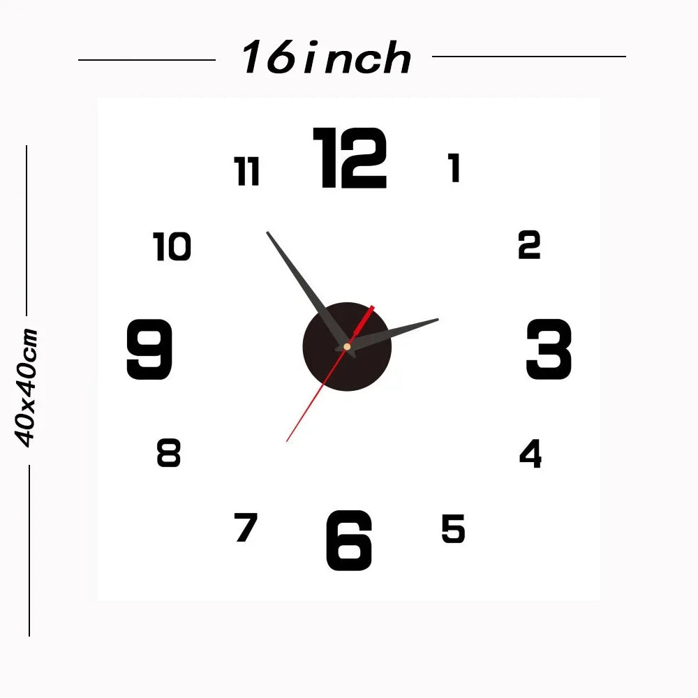 Children's Study Non-Ticking Wall Clock Luxury Silent Battery Operated Round Wall Clock for  Modern Simple Style Home Decor