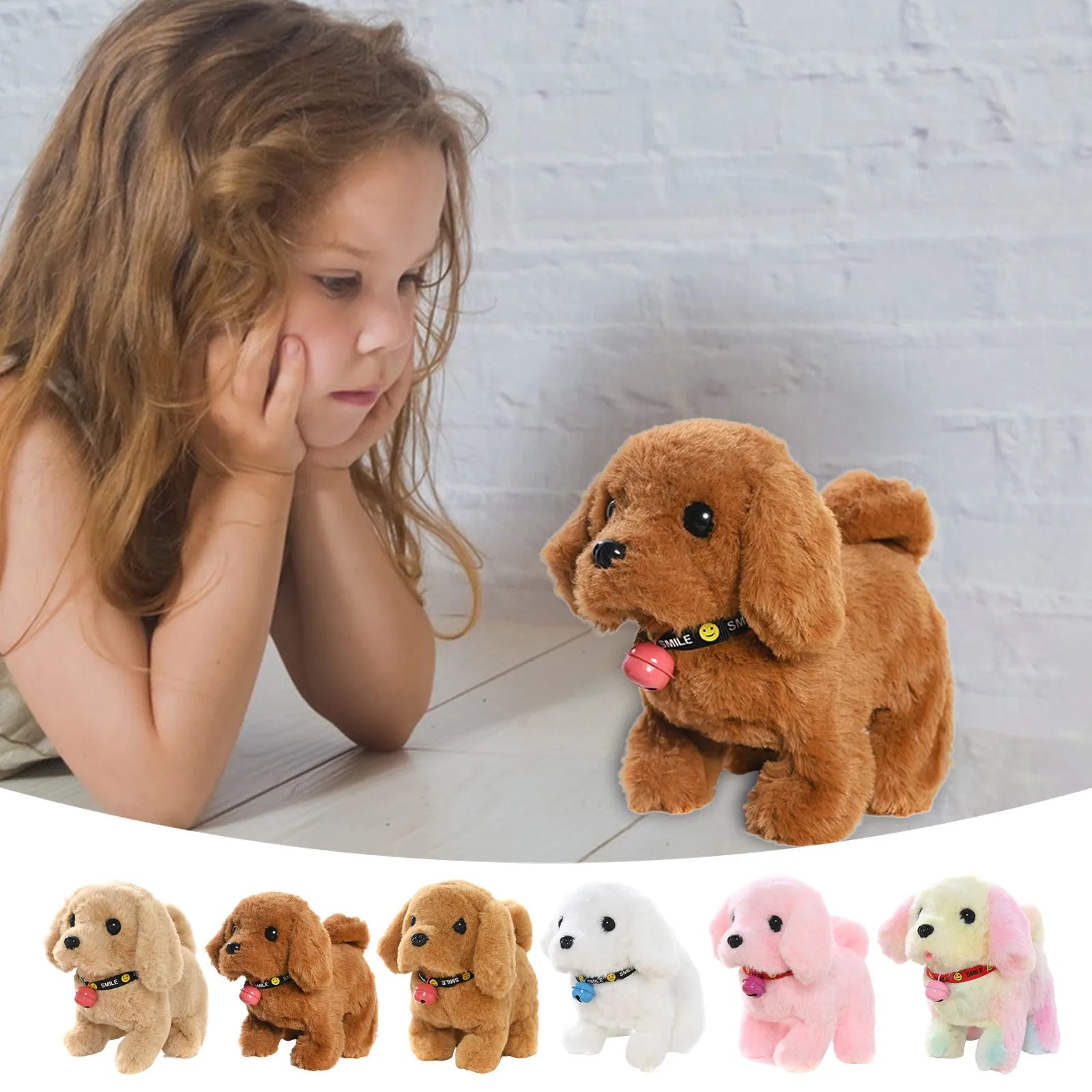 Baby Soft with Music h Electronic Interactive Puppy Walking Barking Tail Wagging Stretching Companion Animal Suitable For