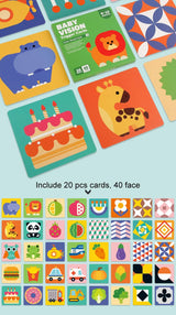 Baby Visual Stimulation Cards Montessori High Contrast Flash Card Infant Gift For Children Cognition Toy