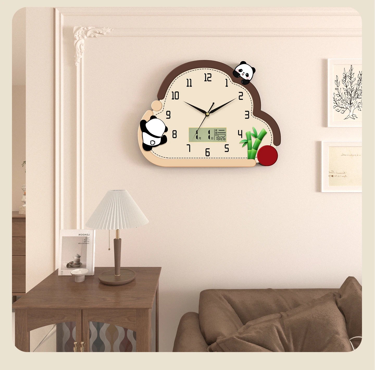 Children Chic Wall Clocks Silent Bedroom Art Cute Wall Clock Electronic Pendulum Pendule Horloge Murale House Decoration