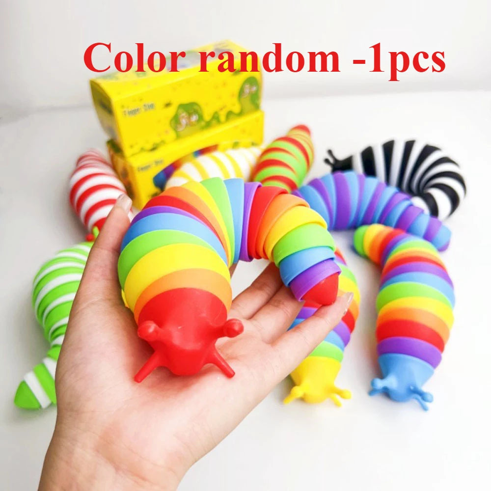 Baby Toy Twisted Caterpillar Infants and Toddlers Colorful Stress Relieving Toys Early Educational Toys Newborn Gift Squishy 1pc