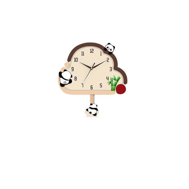 Children Chic Wall Clocks Silent Bedroom Art Cute Wall Clock Electronic Pendulum Pendule Horloge Murale House Decoration