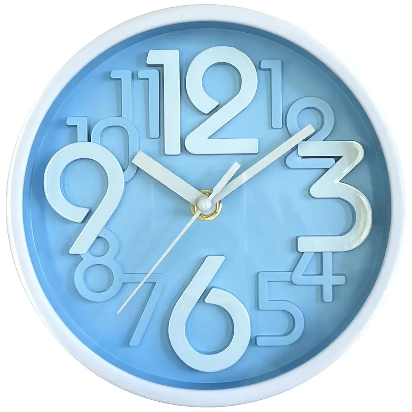 Children's Study Non-Ticking Wall Clock Luxury Silent Battery Operated Round Wall Clock for  Modern Simple Style Home Decor