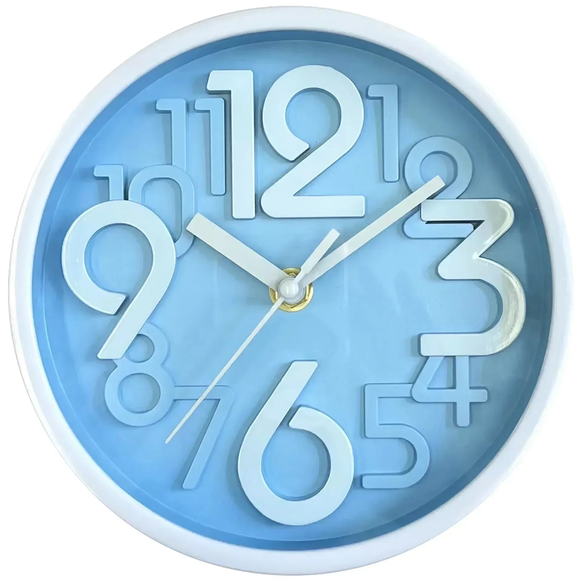 Children's Study Non-Ticking Wall Clock Luxury Silent Battery Operated Round Wall Clock for  Modern Simple Style Home Decor