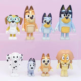 12 Bluey Family Character Model Decorations Cute Puppy Movable Joints Decorations Mini Pvc Character Model Toys Children'S Gifts
