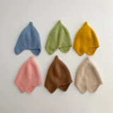 Korean Baby Ear Protection Hat Warm Warm Toddler Kintted Hats 1-3Years Girl Boy Earmuffs Cap Solid Woolen Kids Crochet Bonnet 모자