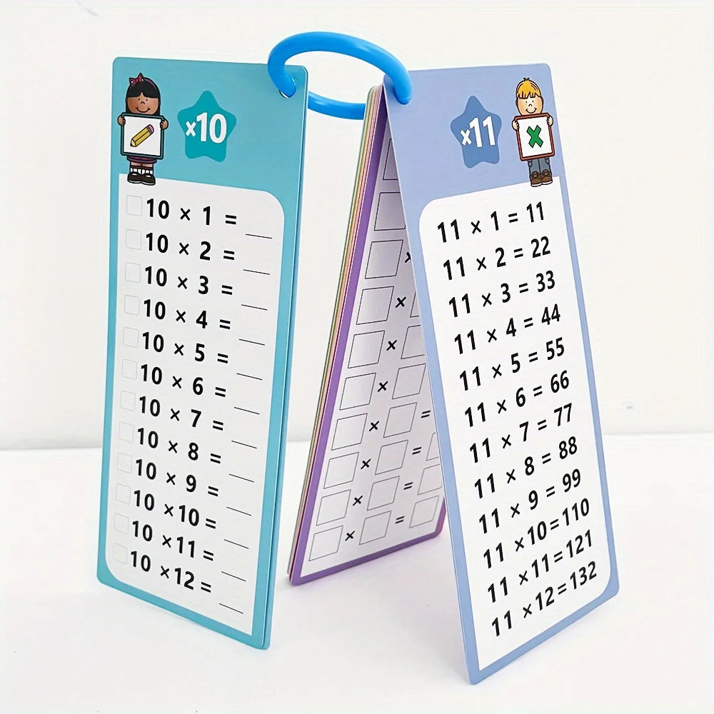 Flash Cards with Dry Erase Markers 30 Cards 0-12 Multiplication Division Educational Times Table Learning Math Games Chart