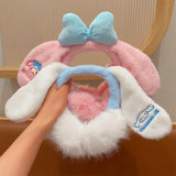 Kuromi Cinnamoroll Melody Plush Earmuffs Girls New Anime Ear Cover for Winter Kids Outdoors Warm Ear Muffs Children Xmas Gift
