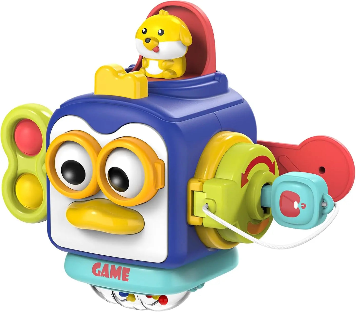 Montessori Sensory Toys Baby Busy Cube Activity Travel Toy Educational Learning Fidget Toys for Fine Motor Skills Children Gift