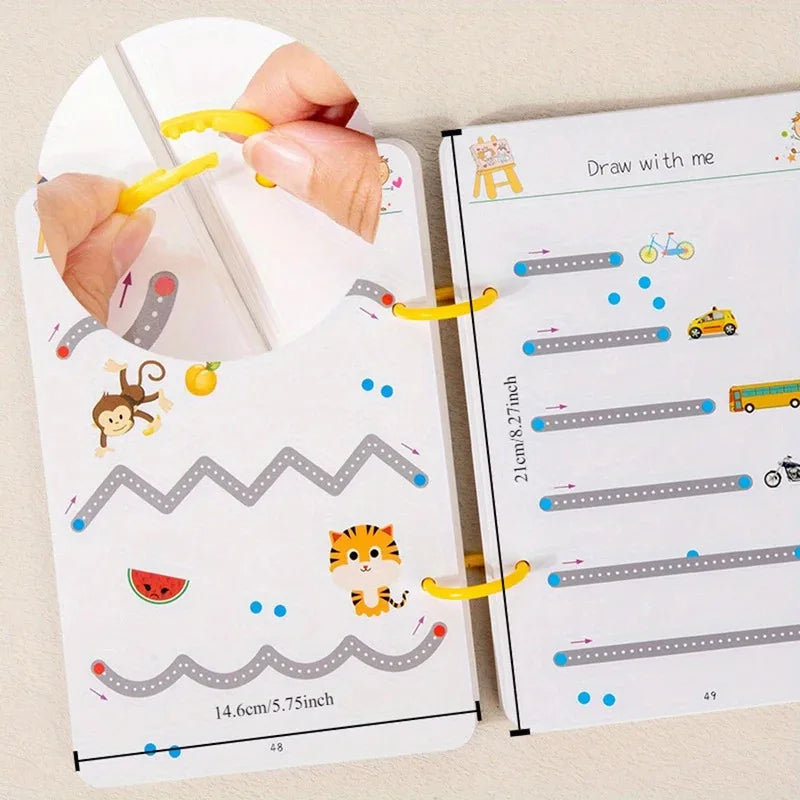 Reusable Magical Tracing Workbook - Pen Control Practice Book for
