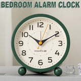 Children's alarm clock, metal material, silent operation time, with night light, suitable for bedroom, office, all scenes
