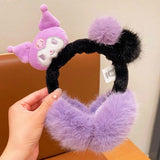 Kuromi Cinnamoroll Melody Plush Earmuffs Girls New Anime Ear Cover for Winter Kids Outdoors Warm Ear Muffs Children Xmas Gift