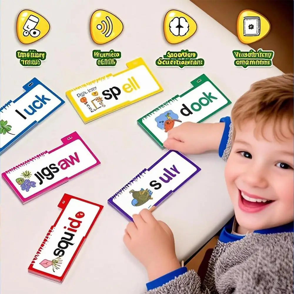 Phonics Flash Cards Rhyme Flashcard Read And Rhyme Flipping Books Vocabulary Word Families Flash Card Educational toys