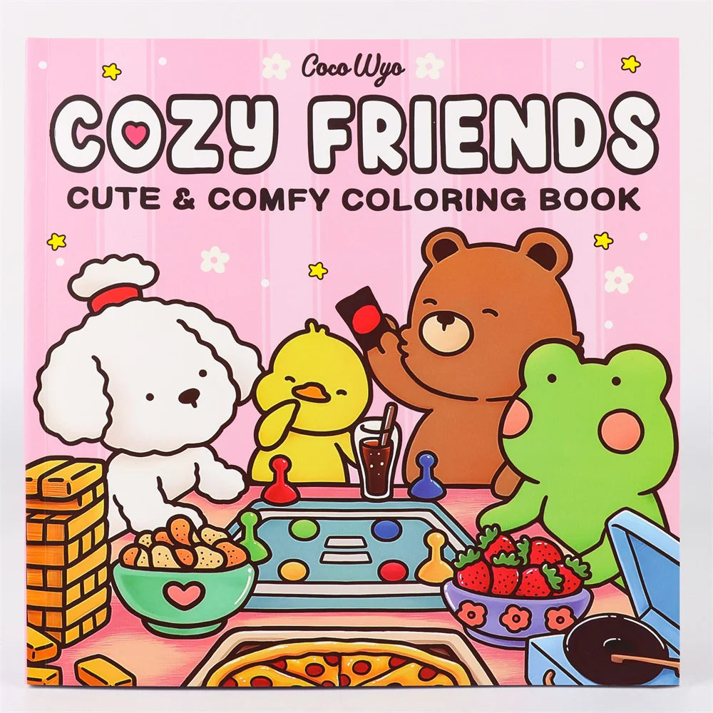 Halloween Coloring Book COZY FRIENDS Coloring Book For Adults And