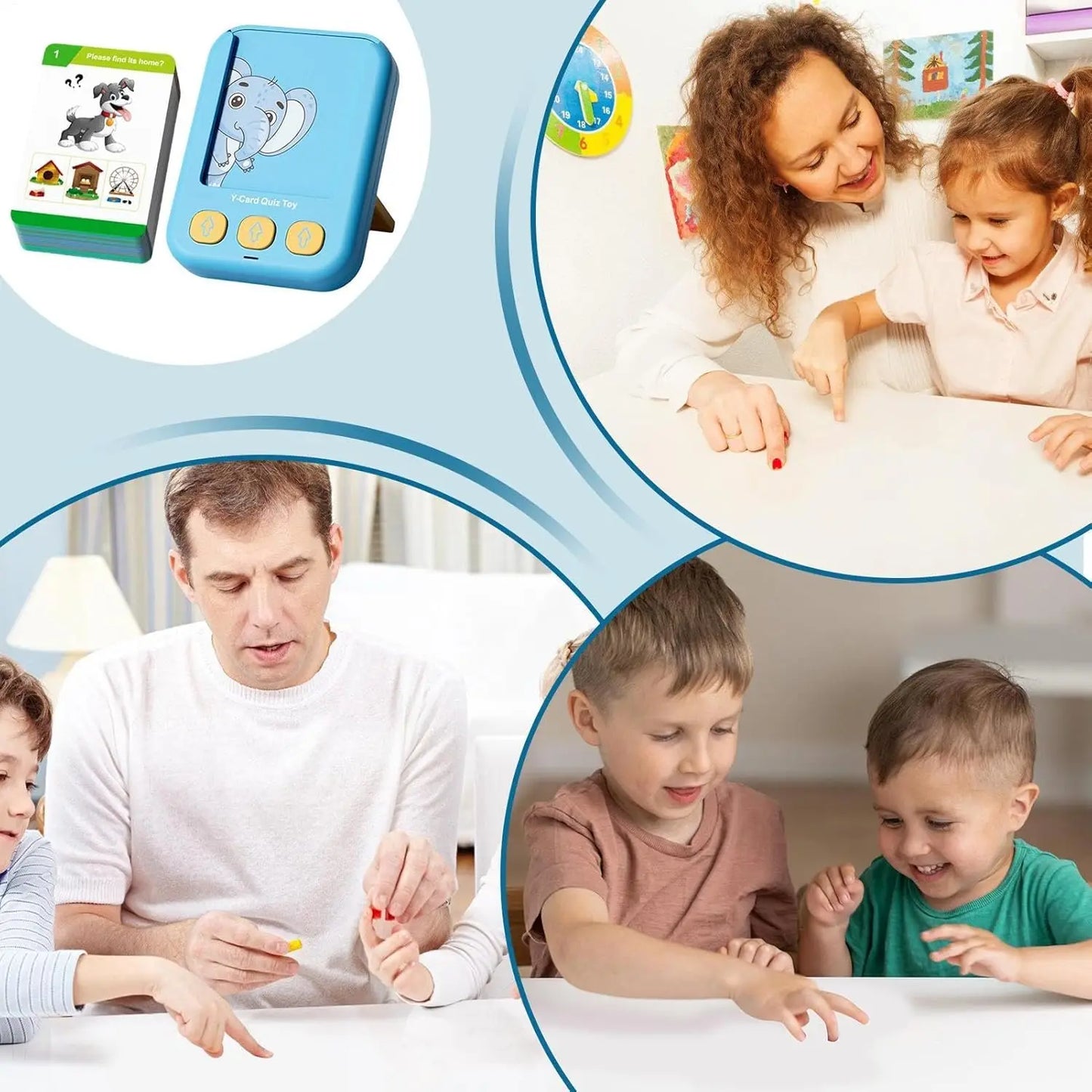 Talking Flash Cards Learning Toys for Kids Flash Card Learning Machine Interactive and Fun Learning Tool Gift for Children