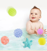 6Pcs Textured Multi Ball Set Develop baby Tactile Senses Toy Baby Touch Hand Ball Toys Children Training Ball Massage Soft Balls