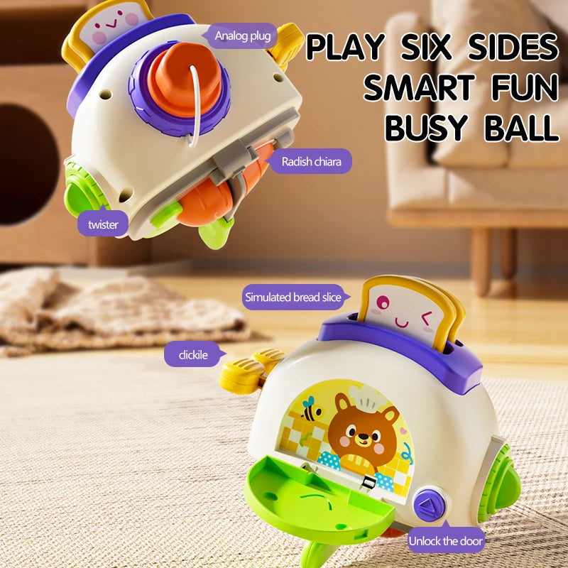 Montessori Sensory Toys Baby Busy Cube Activity Travel Toy Educational Learning Fidget Toys for Fine Motor Skills Children Gift