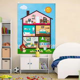 Farm Animals Felt Story Busy Board 4 IN 1 Themed Storytelling Farm Sea Zoo Vehicle Early Learning Interactive Wall Hanging Gifts