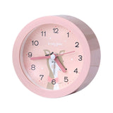 Kids Analogs Alarm Clock with Snoozes and Nightlight, Quiet Bedroom Round Clock for Boys and Girls Learning Clocks