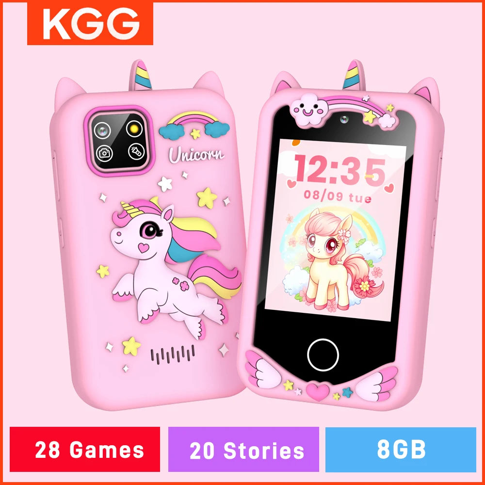 8GBKids Smart Phone Video Music Player 20 Stories Toy Phone Dual Camera 28 Games Learning Educational Toys Children Gifts