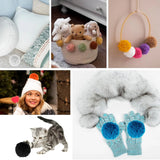 10Pcs Large Yarn Pom Poms for Crafts Acrylic Yarn Balls Fuzzy Pompoms DIY Pom Pom Balls for Hats Handmade Arts Holiday Party