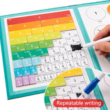 Children Magnetic Fraction Learning Math Toys Wooden Fraction Book Set