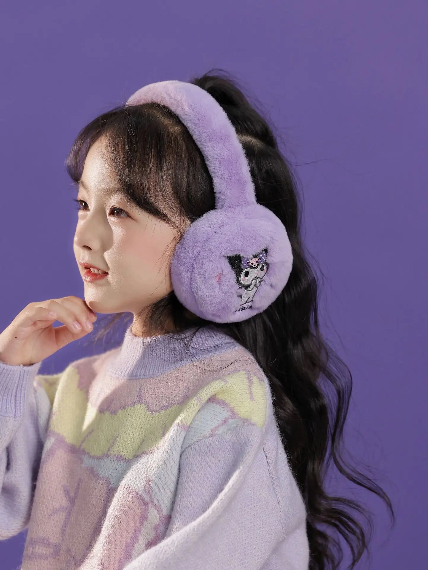 Hello Kitty Kids Earmuffs Girl Baby Cute Cartoon Ear Stuffed Earmuff Warm Winter Warm Windproof Plush Ear Christmas Gifts