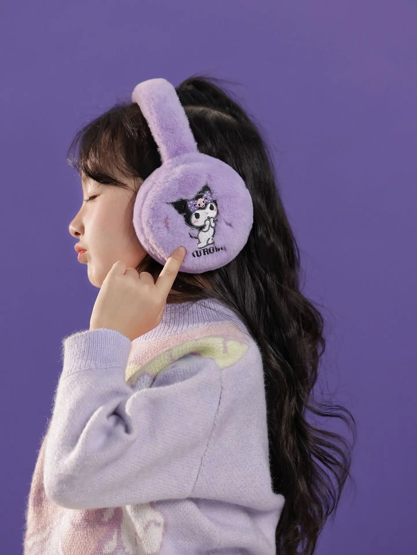 Hello Kitty Kids Earmuffs Girl Baby Cute Cartoon Ear Stuffed Earmuff Warm Winter Warm Windproof Plush Ear Christmas Gifts