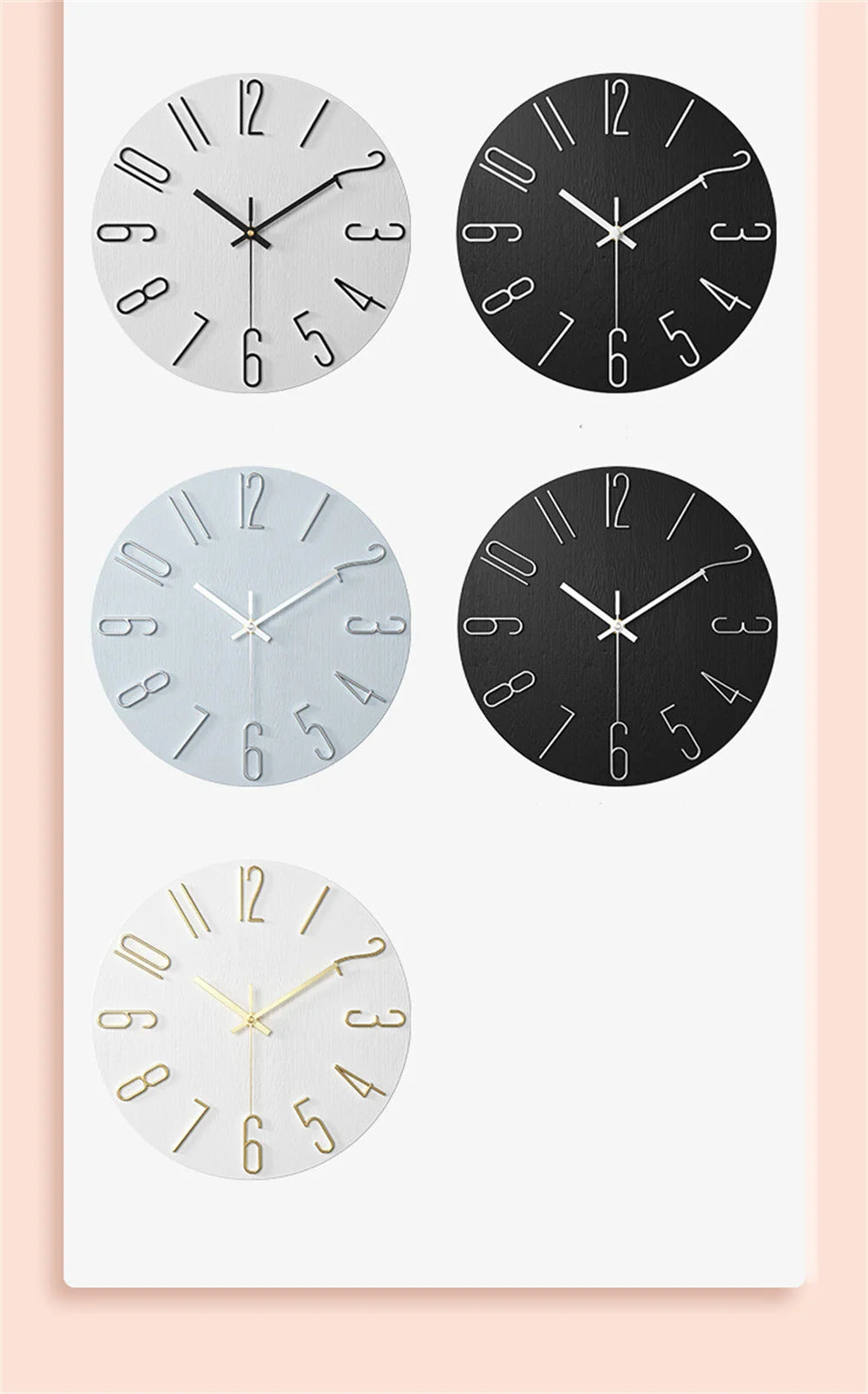 Wall Clock Battery Powered Clocks 12 inch Small Clock Analog Clock Suitable for Home Office Bedroom Kitchen Classroom School