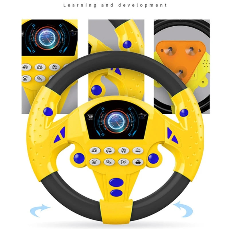 Sound & Simulation Steering Wheel For Child Kids Xmas Gift