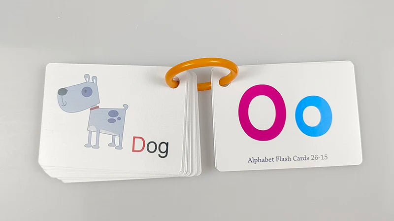 Flash Cards Alphabet Double Sided Flash Cards Toddlers ABC Letters Learning Toy Educational Preschool Kids Children Flashcards