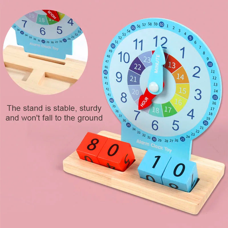 Children Montessori Clock Educational Toys Hour Minute Second Cognition Clock Model Teaching Aids Time Learning For Kindergarten