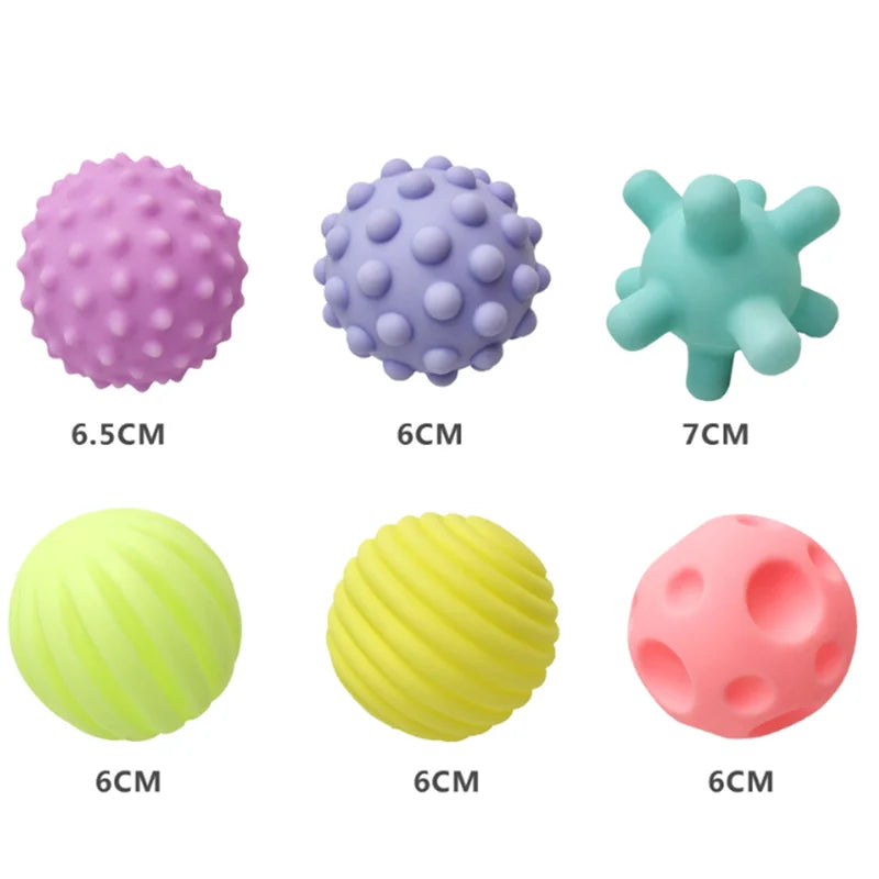 Sensory Balls Baby Toy Rattles Toy Textured Hand Touch Grasp Massage Ball Infant Senses Development Toys For Babies 0 12 M Games