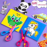 48Pcs Handmade Paper Cut Book Kids Craft Toys DIY Cartoon Scrapbooking