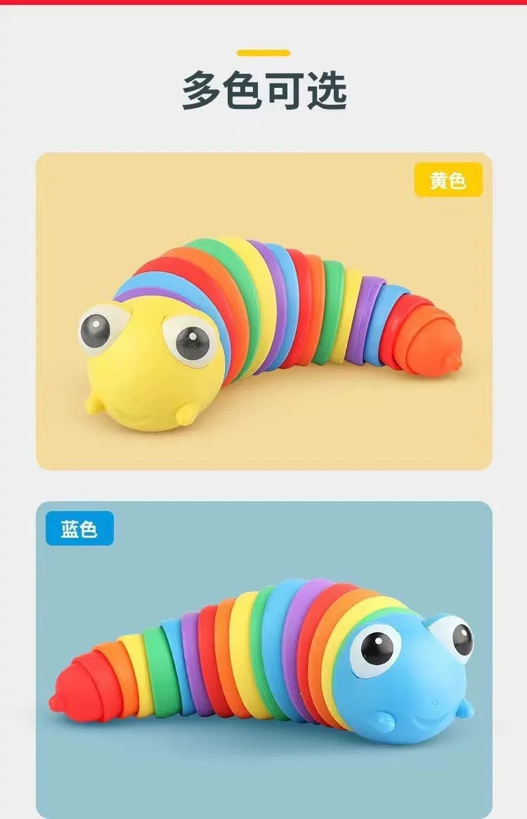 Baby Toy Twisted Caterpillar Infants and Toddlers Colorful Stress Relieving Toys Early Educational Toys Newborn Gift Squishy 1pc
