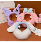 Kuromi Cinnamoroll Melody Plush Earmuffs Girls New Anime Ear Cover for Winter Kids Outdoors Warm Ear Muffs Children Xmas Gift