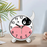 Cute Children's Educational Alarm Clock Bedroom Desktop Early Education Small Animal Round Mute For Boy Girls Home Decoration