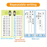 Flash Cards with Dry Erase Markers 30 Cards 0-12 Multiplication Division Educational Times Table Learning Math Games Chart