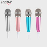 Microphone 3.5mm Stereo Studio Mic KTV Karaoke Mini Microphone With Earphone For Smart Phone Laptop PC Desktop Handheld Audio