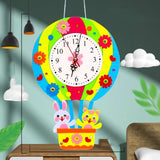 Nonwoven Fabric Cognition Clocks Toys DIY Puzzle Hour Minute Second DIY Clock Toys Cartoon Clock Time Teaching Aid Kids Gift