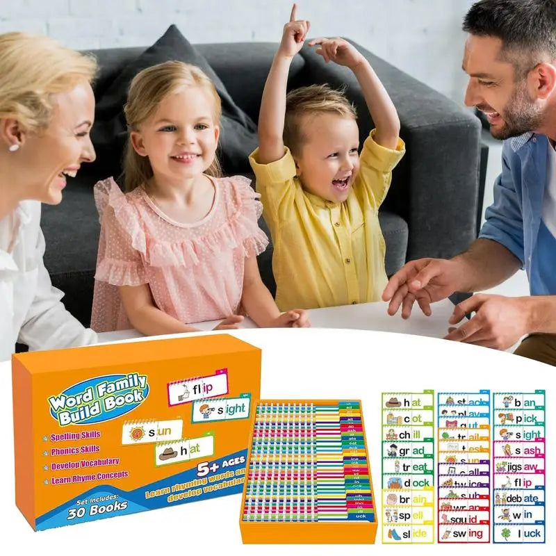 Phonics Flash Cards Rhyme Flashcard Read And Rhyme Flipping Books Vocabulary Word Families Flash Card Educational toys
