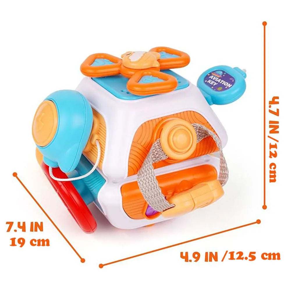 Montessori Sensory Toys Baby Busy Cube Activity Travel Toy Educational Learning Fidget Toys for Fine Motor Skills Children Gift